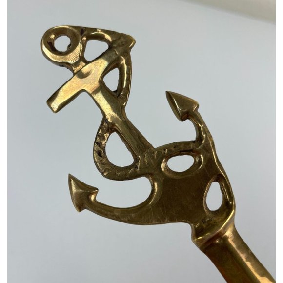 Vintage Brass Ship Anchor Letter Opener, Metal, Nautical Office Gift - Picture 4 of 8